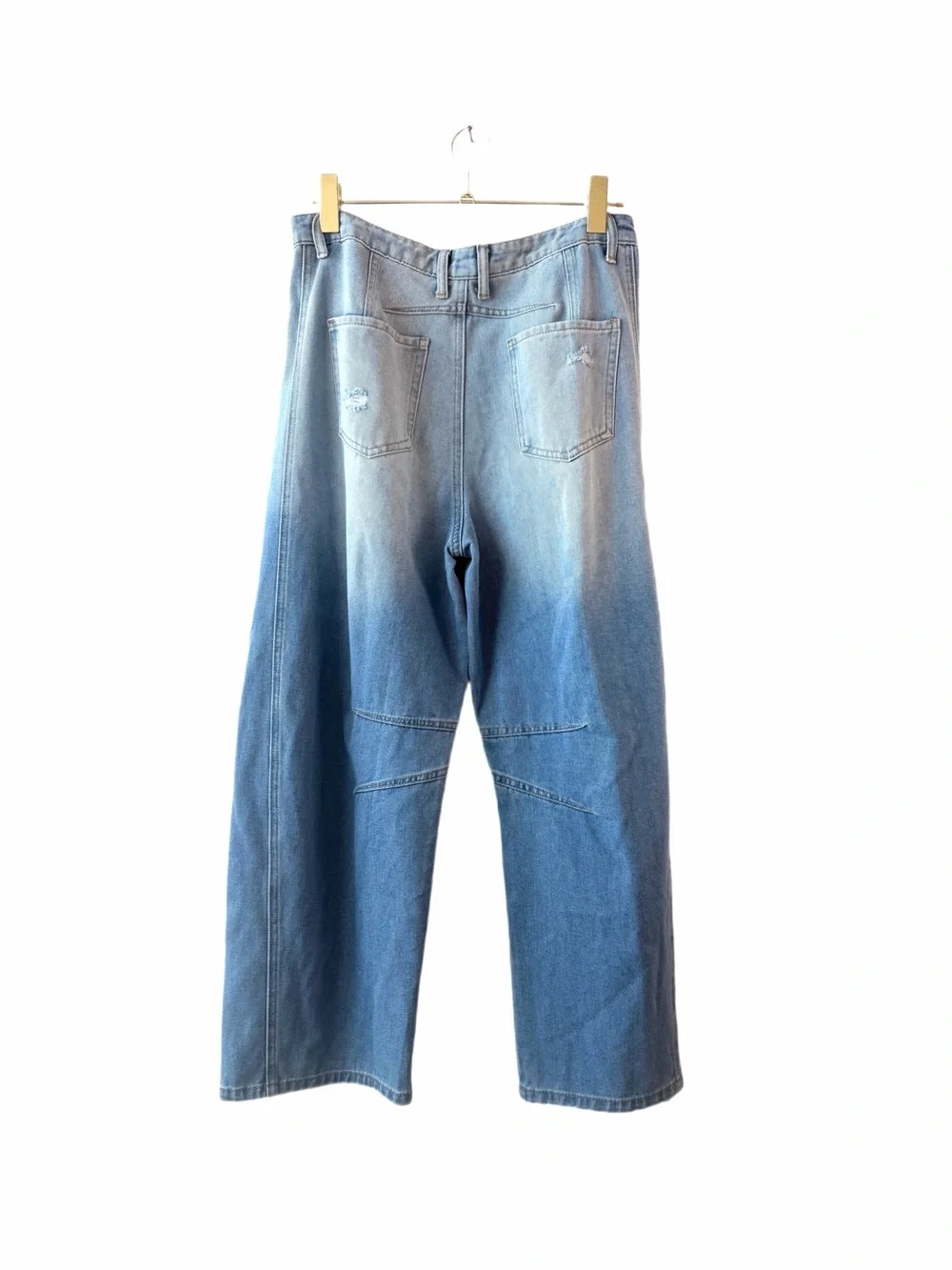 Boutique Good Luck Distressed Barrel Leg Jeans Size 10